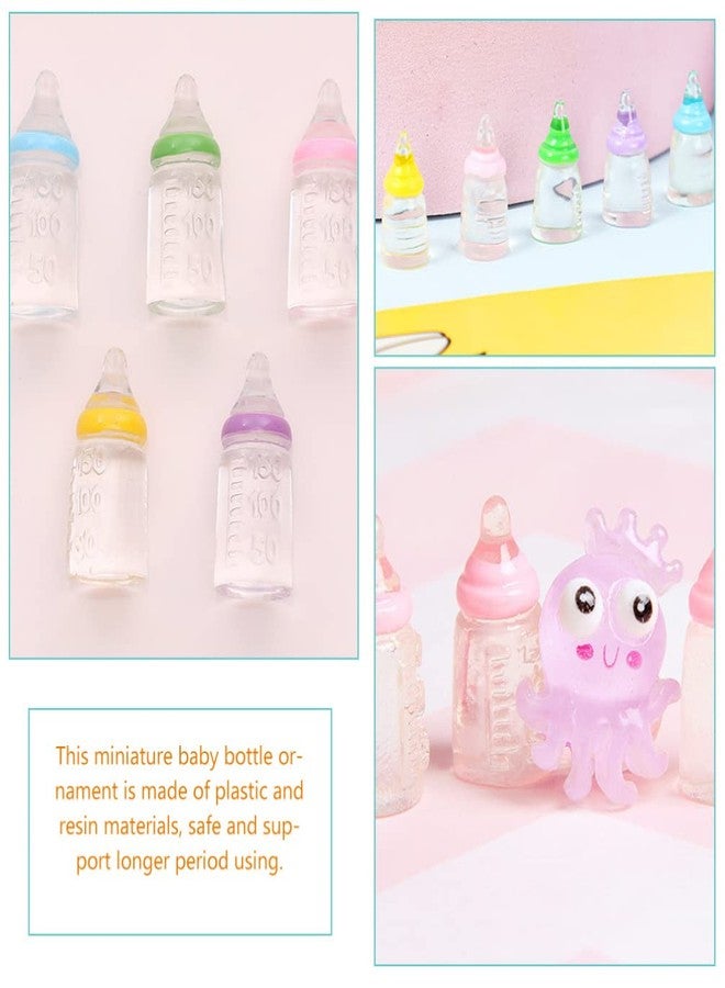 Toddmomy 30pcs Miniature Baby Bottle Baby Shower Favors Mini Plastic Baby Bottle Candy Bottle Boy Girl Newborn Baby Baptism Birthday Party Decor - Image 2